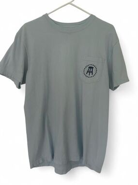 Barstool Sports Pocket Logo Men's T-Shirt in Light Blue by Jake Owen- Medium